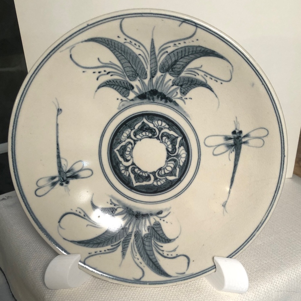 Bat Trang Dragonfly shallow bowl